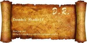Demkó Rudolf névjegykártya